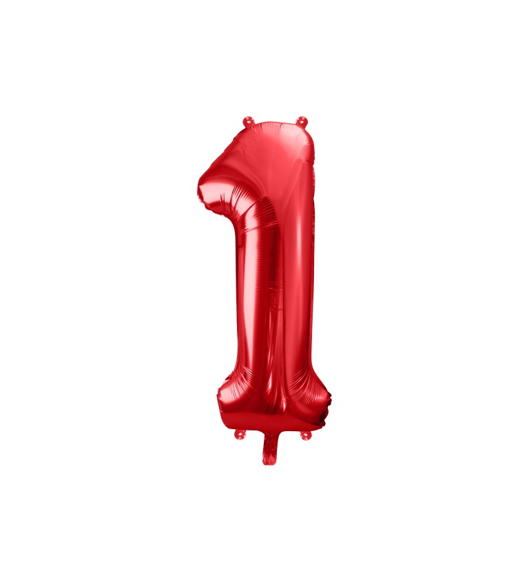 Červený fóliový balónek číslo 1