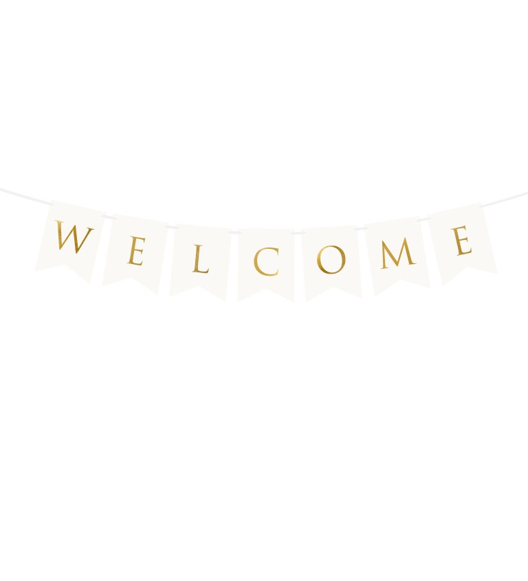 Welcome - bílý banner