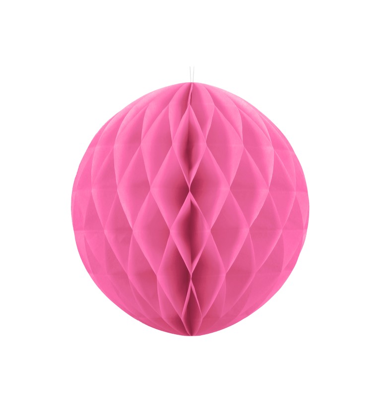 Růžová papírová koule - 20 cm