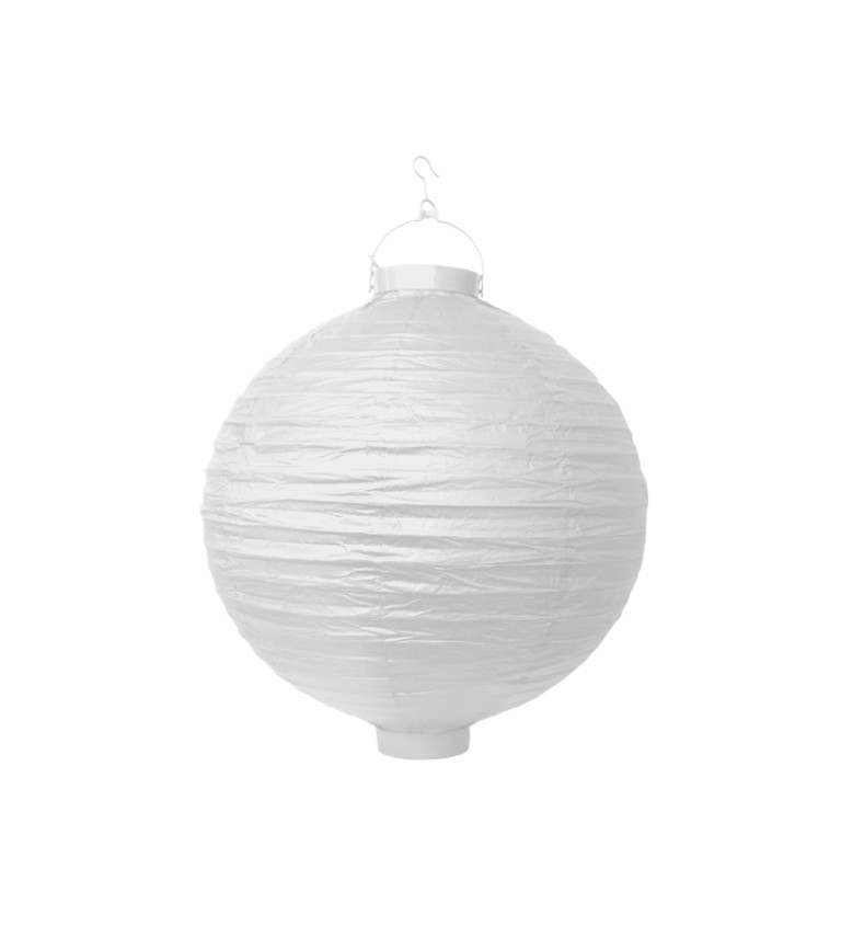 Bílý papírový lampión - 20 cm