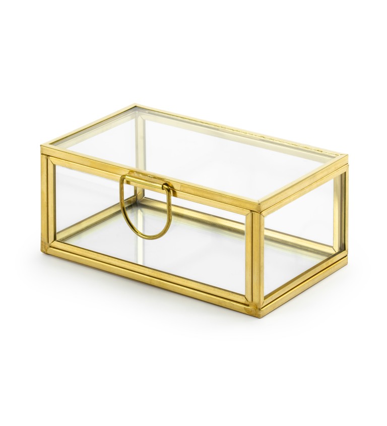 Skleněný box - zlatý