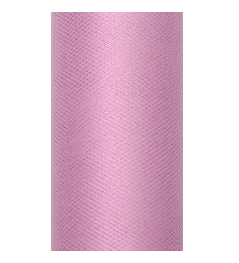 Pudrově růžový dekorativní tyl II