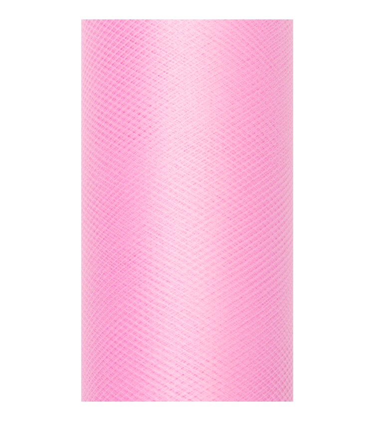 Světle růžový dekorativní tyl II