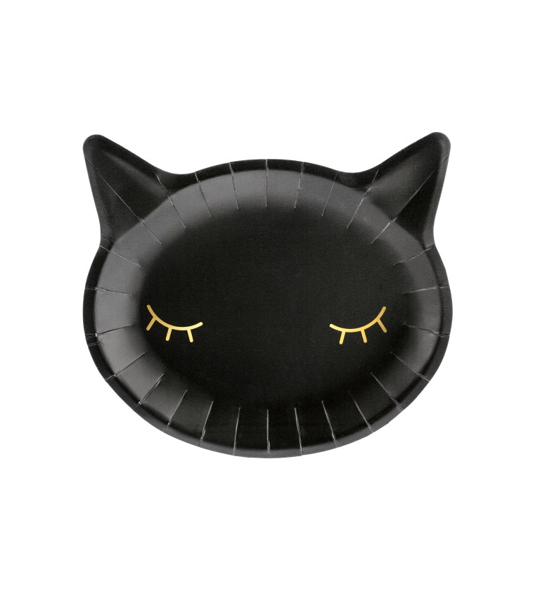 Talíř - černá kočka