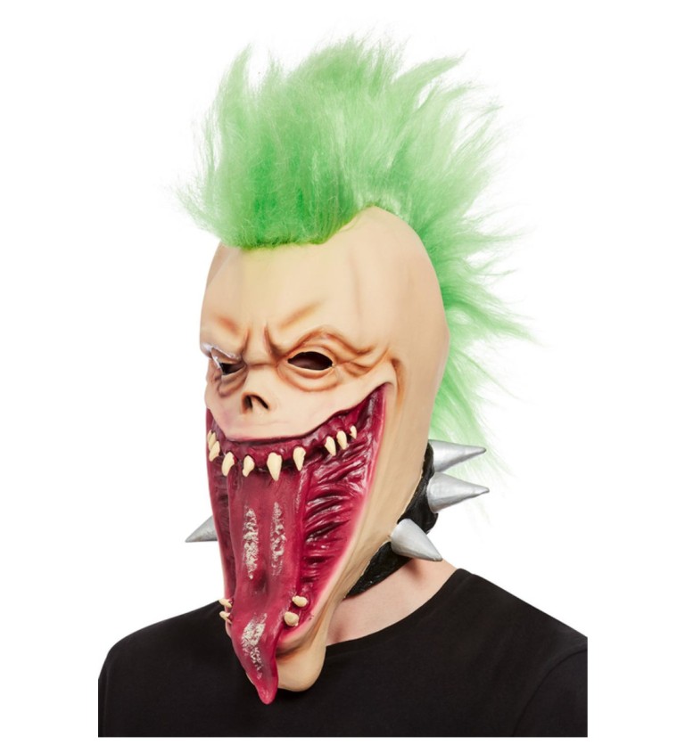 Gumová maska v punk stylu