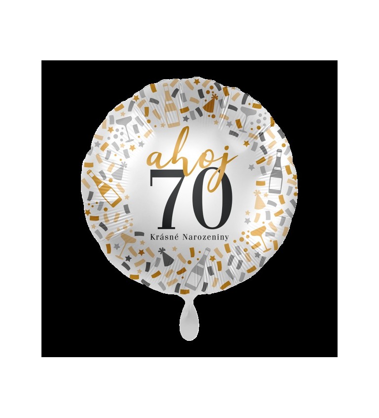 Růžový balónek - Krásné narozeniny 70