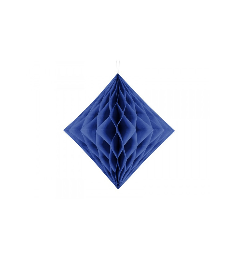 Tmavě modrý papírový diamant - 20 cm