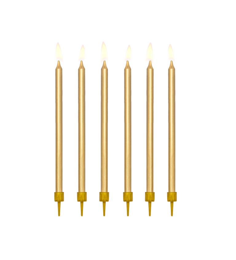 Dortové svíčky - zlaté