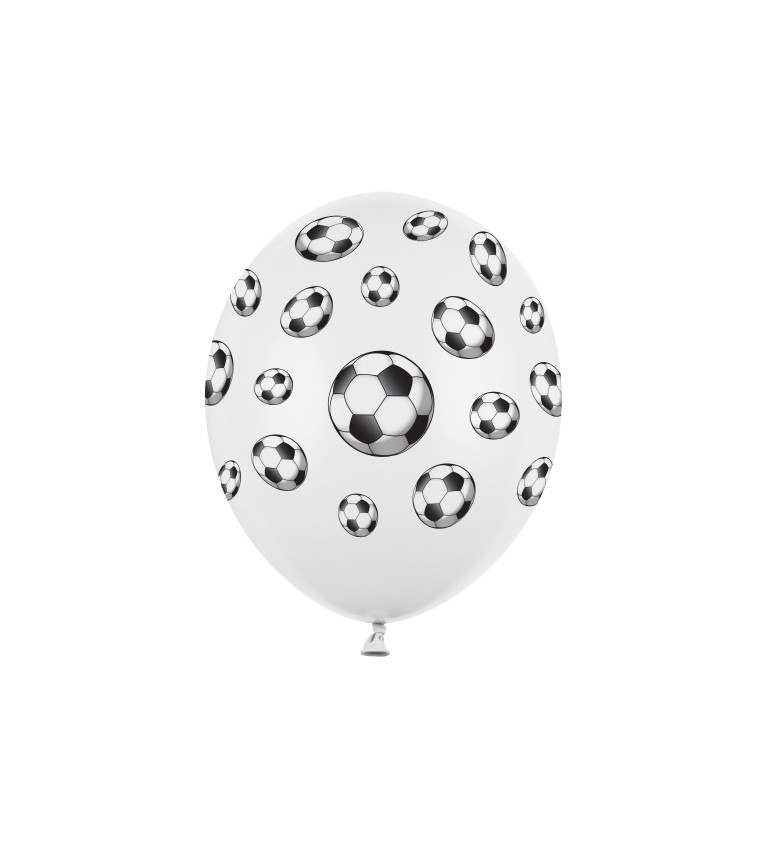 Pastelové balónky - fotbal - 6  ks