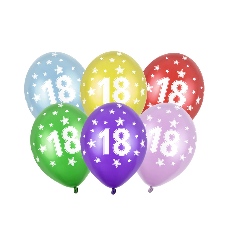 Barevný balónek - číslo 18
