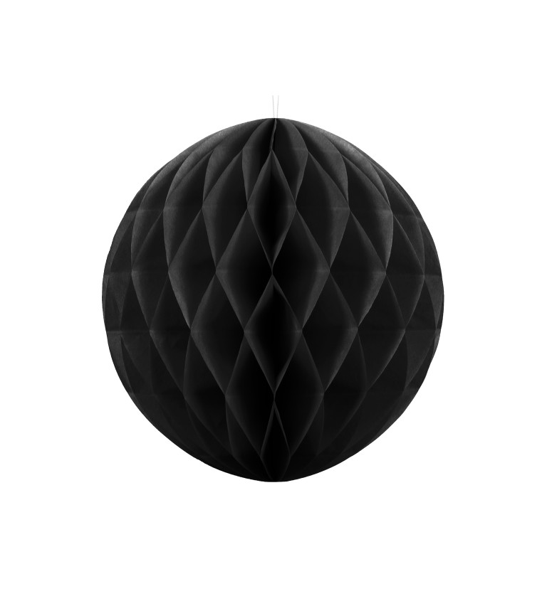 Černá dekorační koule - 30 cm