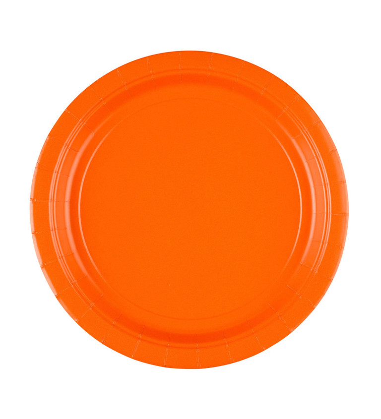 Oranžové papírové talířky