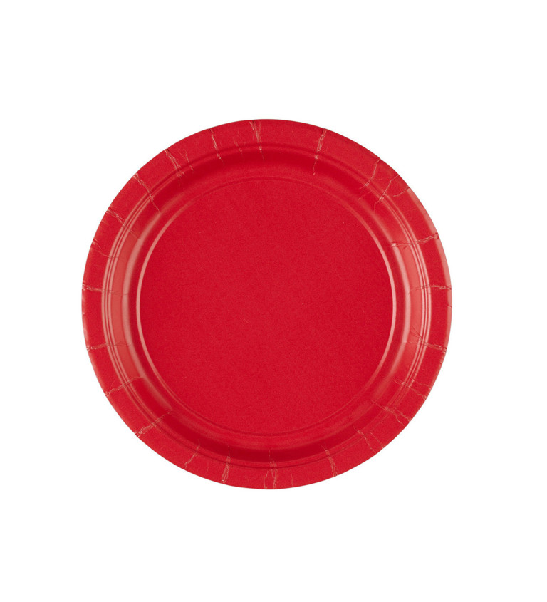 Malé talíře červené