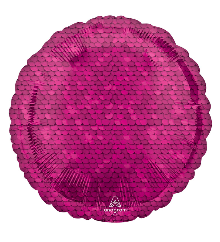 Fóliový glitter balónek - růžový