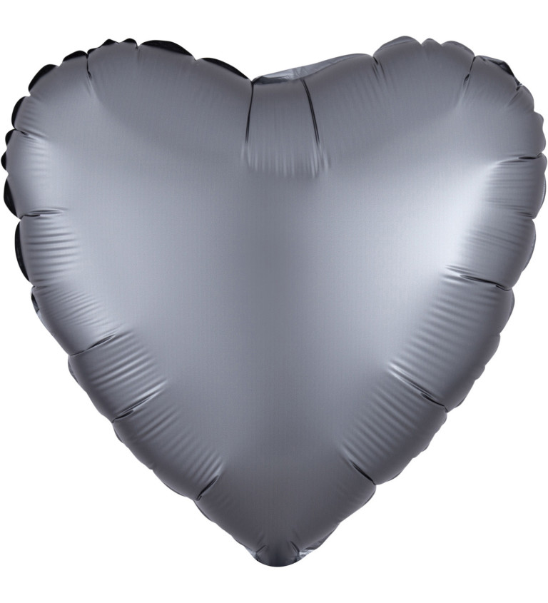 Balónek - srdce šedé
