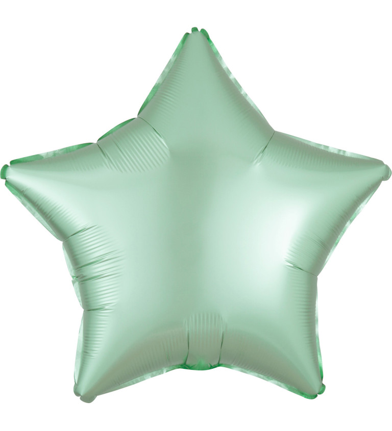 Balónek světle zelená hvězda