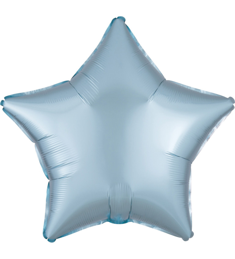 Balónek hvězda - světle modrý