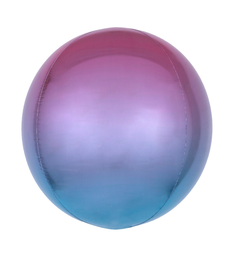 Balónek - ombré růžovo-modrý