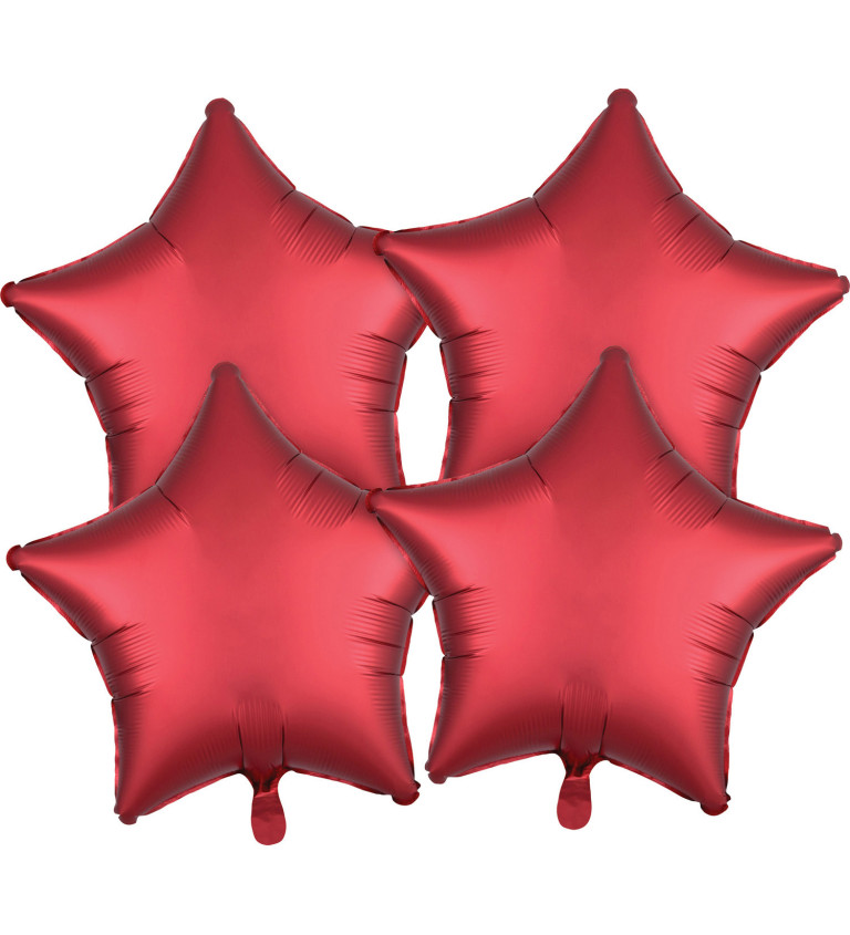 Set balónků - červené hvězdy