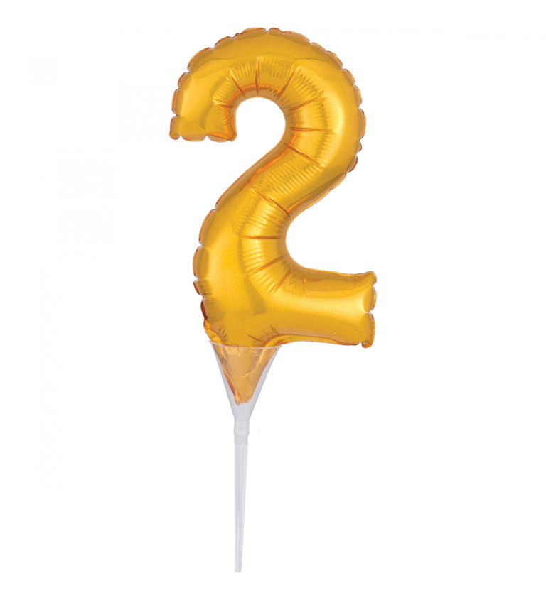 Zlatý balónek - číslice 2