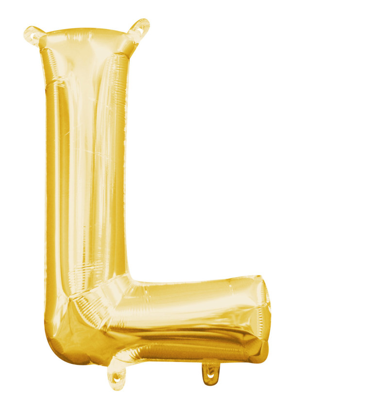 Zlatý fóliový balónek - písmeno L