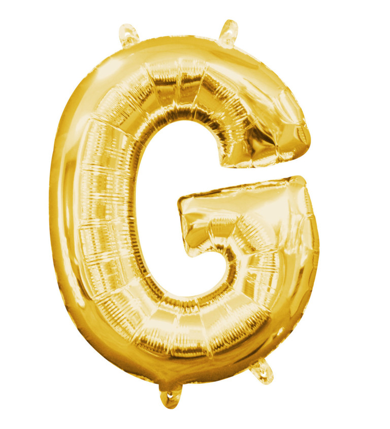 Zlatý fóliový balónek - písmeno G