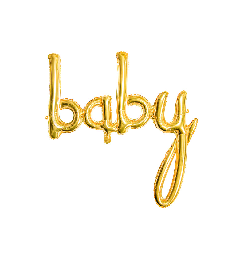 Zlatý fóliový balónek- Baby