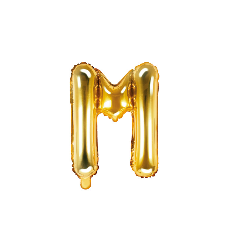 Foliový balonek - písmeno M - 30 cm