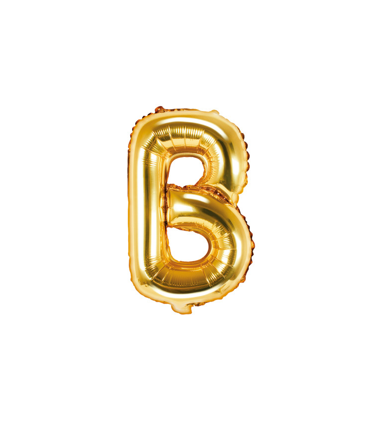 Malý zlatý fóliový balónek - písmeno B