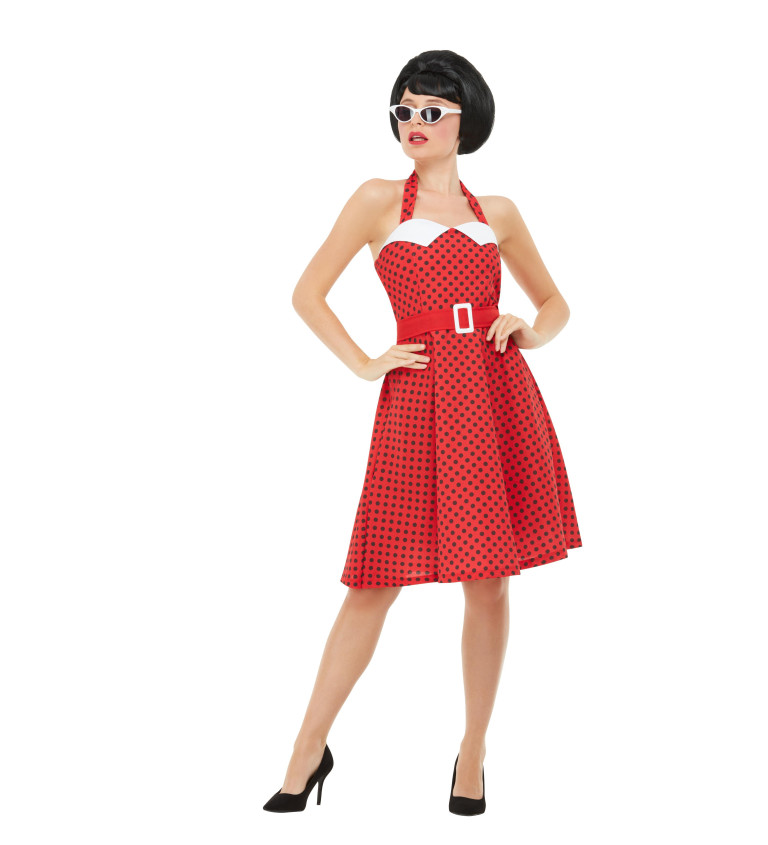 Kostým dámský 50. let Pin Up - červený