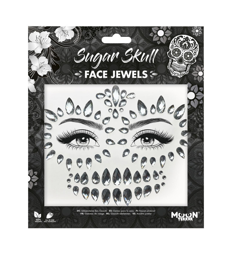 Obličejové kamínky - Sugar Skull