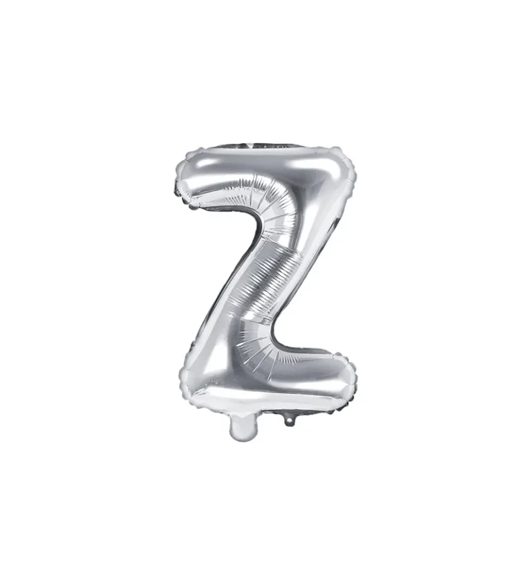 Stříbrný fóliový balónek - písmeno Z