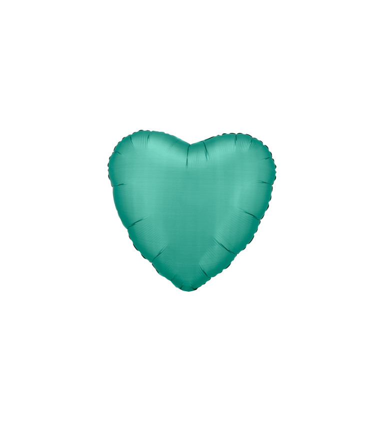 Fóliový balónek světle zelený ve tvaru srdce