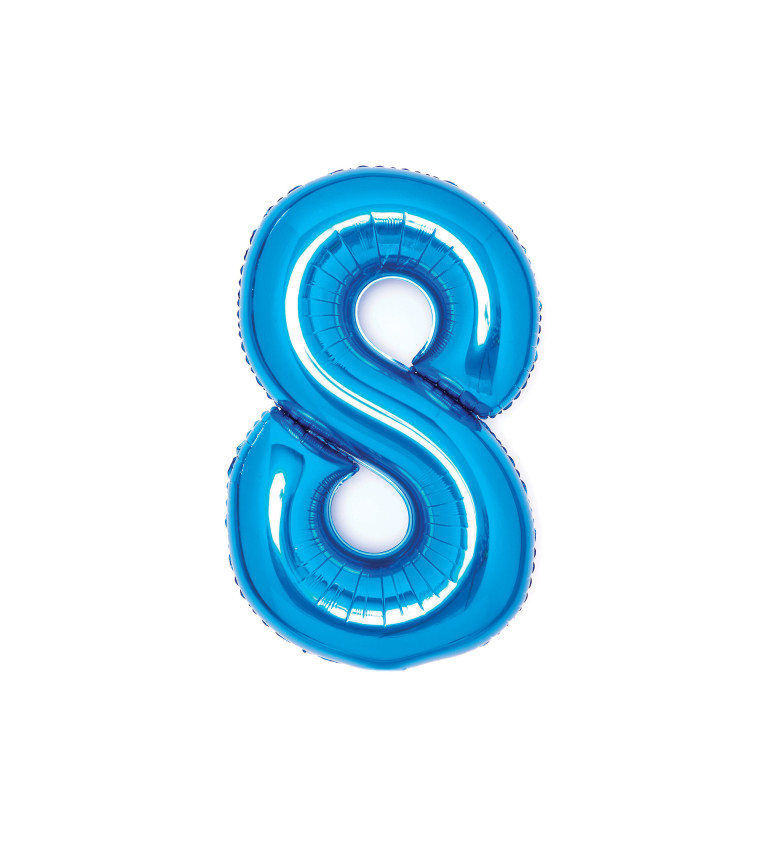 Modrý balónek ve tvaru čísla 8