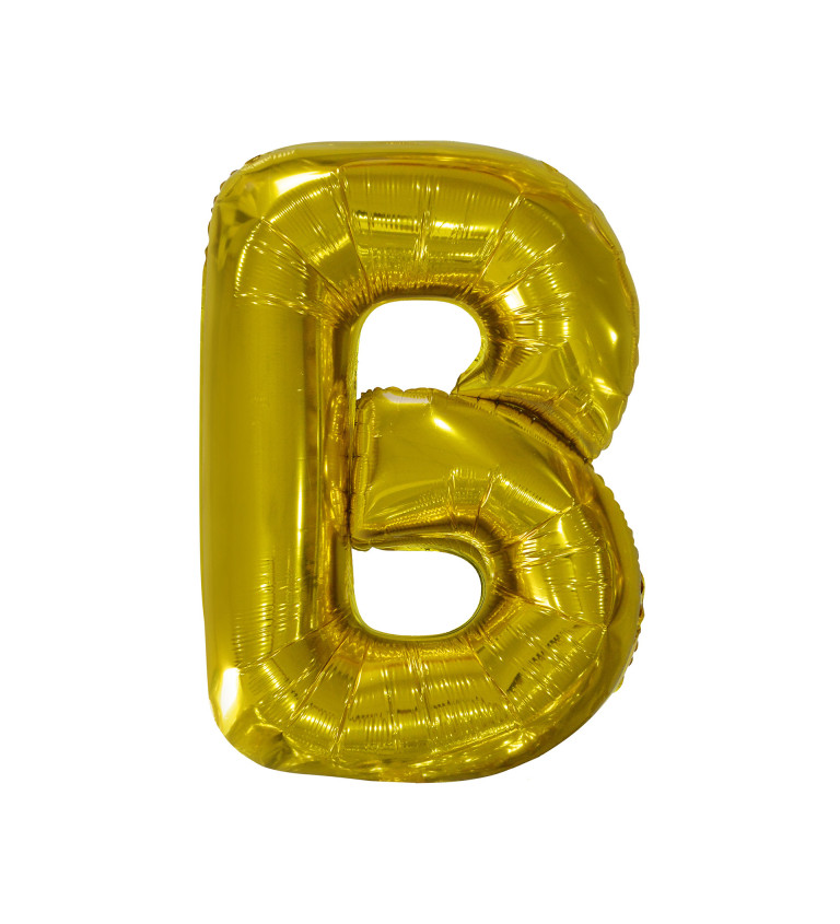 Velký zlatý fóliový balónek - písmeno B