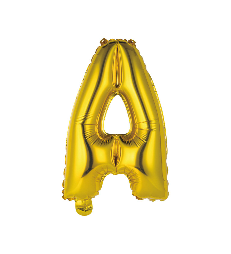 Malý zlatý fóliový balónek - písmeno A