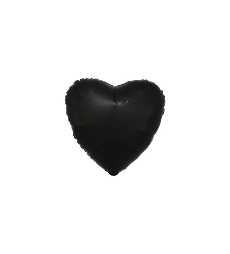 Balónek - fóliové srdce černé