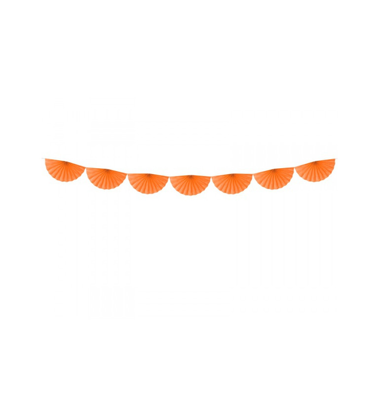 Oranžová girlanda s rozetkami