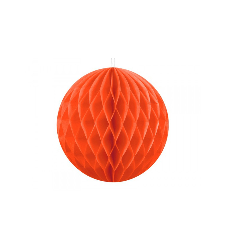 Oranžová papírová koule - 20 cm