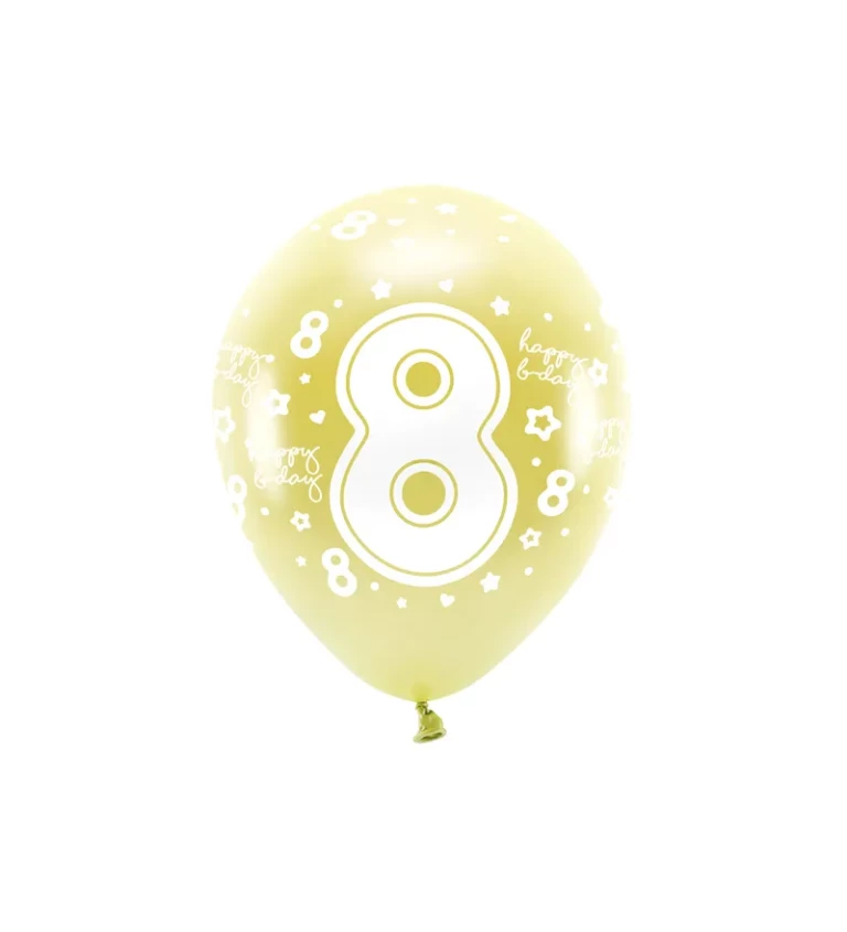 Eco zlaté balónky - číslice 8