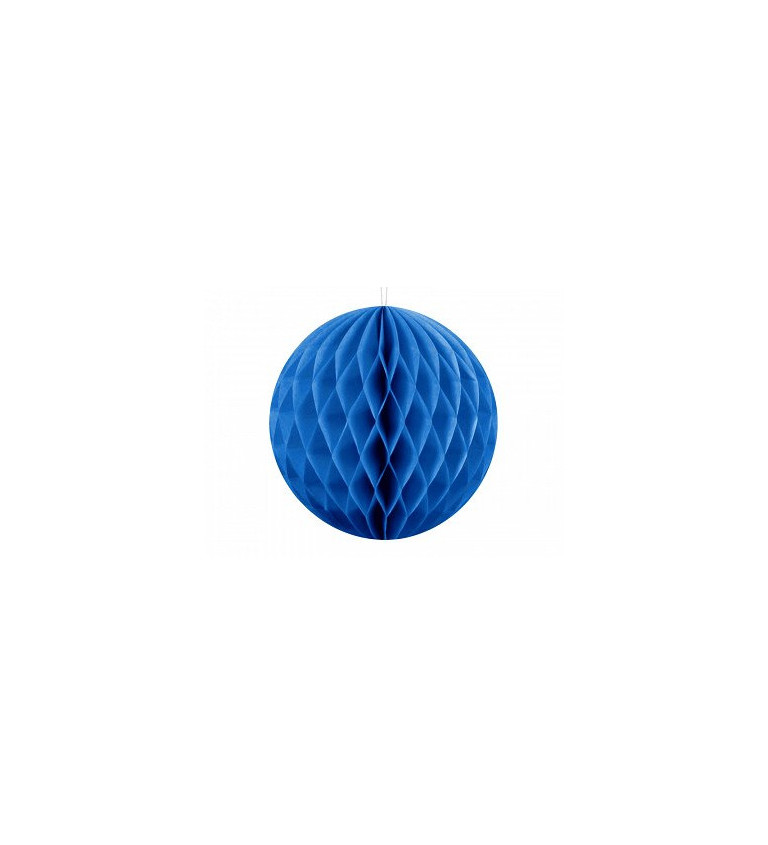Papírová modrá dekorační koule