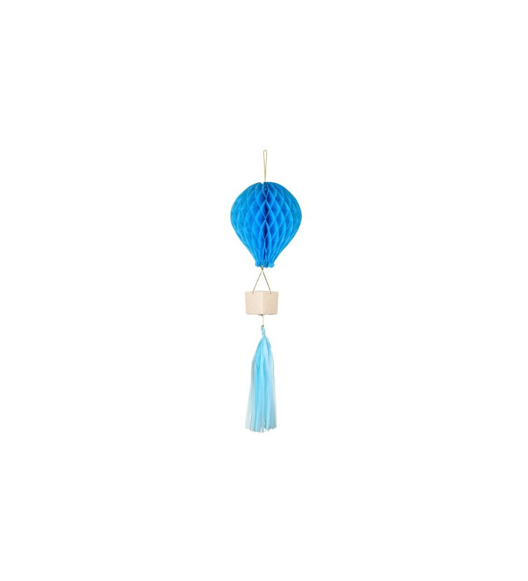Balón "Honeycomb" - modrý s třásněmi