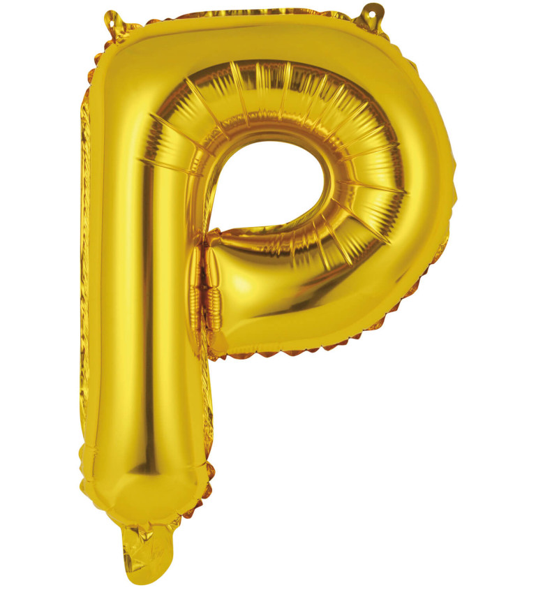 Fóliový balónek zlatý - písmeno P