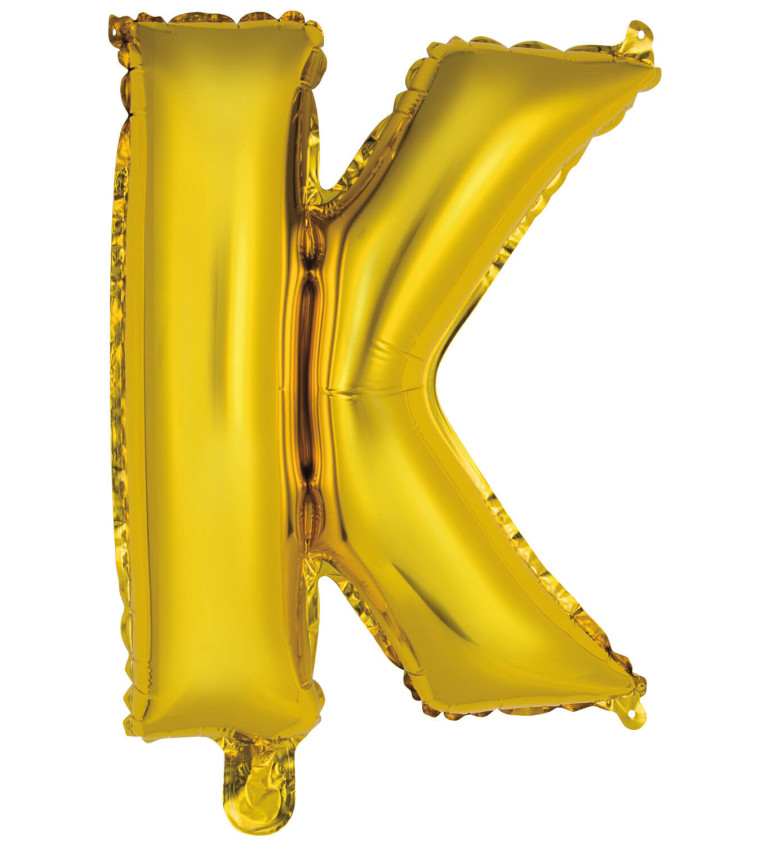 Fóliový balónek zlatý - písmeno K