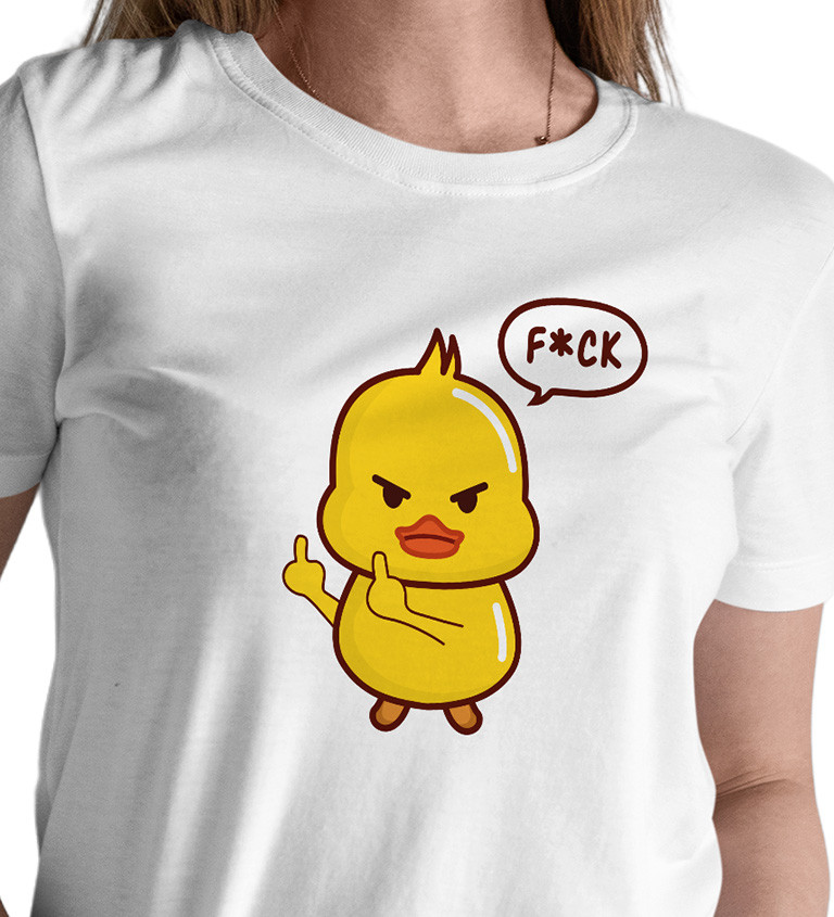 Dámské tričko - bílé F*ck kuře