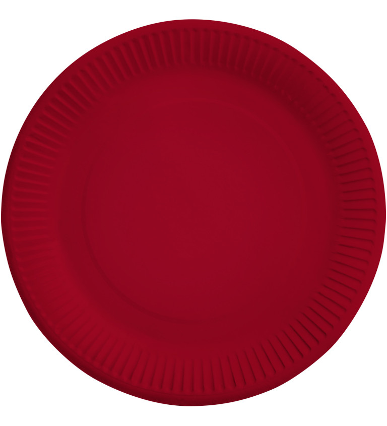 Papírové talířky - červené