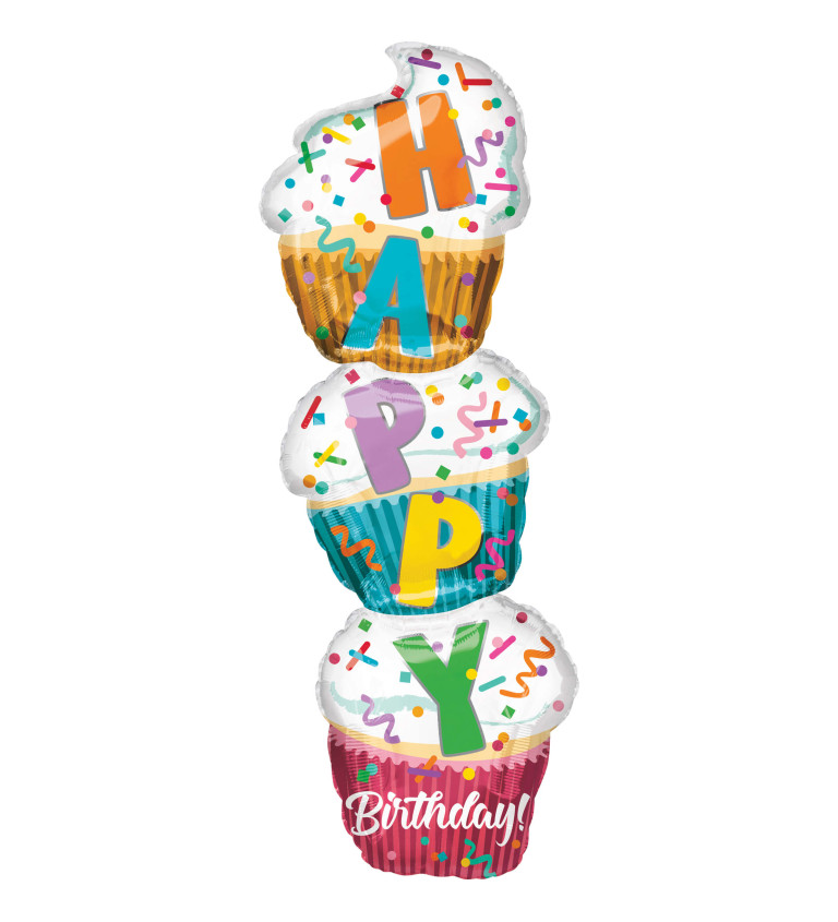 Balón Cupcake Happy birthday
