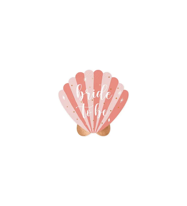 Bride ubrousky - růžová mušle