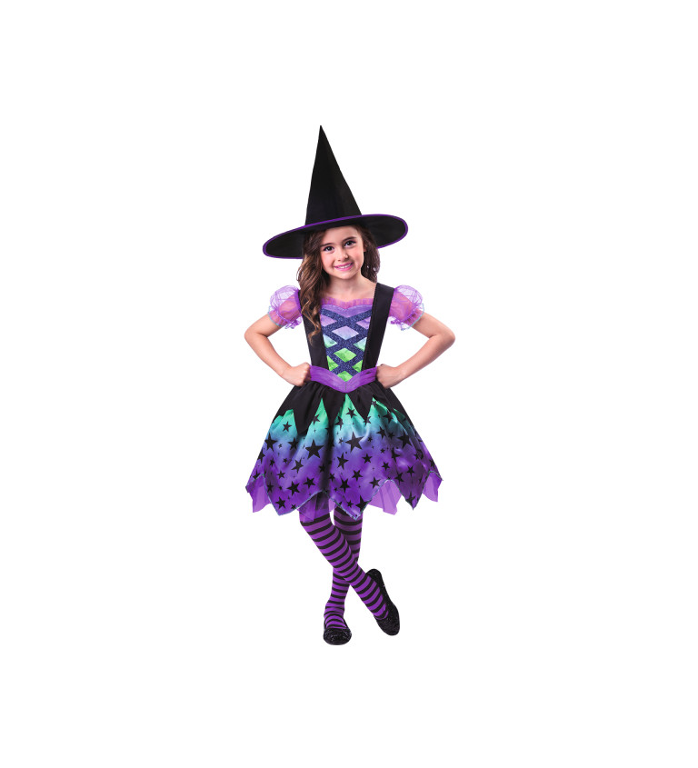 Magická fialová čarodějka - dětský kostým