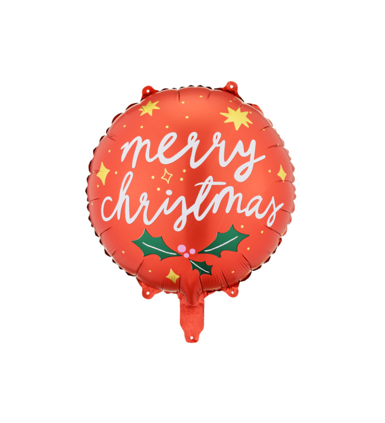 Merry christmas červený balón